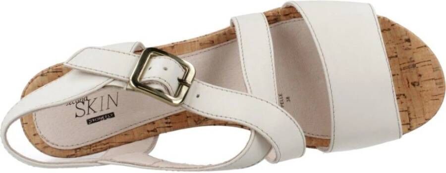 Stonefly Witte Sleehak Sandalen Elegant Casual Ontwerp
