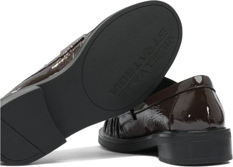 Strategia Bruine Leren Loafers voor Vrouwen