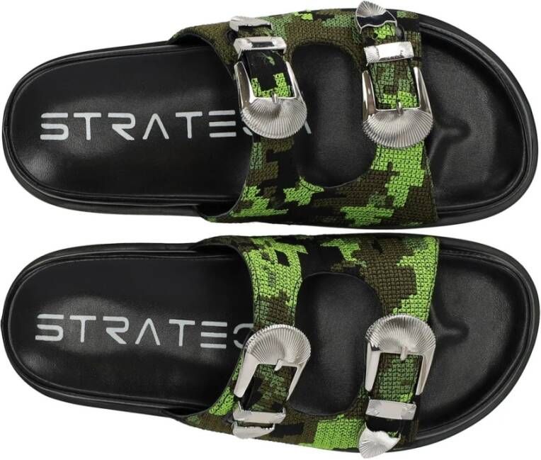 Strategia Militaire Jacquard Slide Sandalen Multicolor Dames