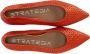 Strategia Oranje Geweven Ballet Platte Schoen - Thumbnail 2