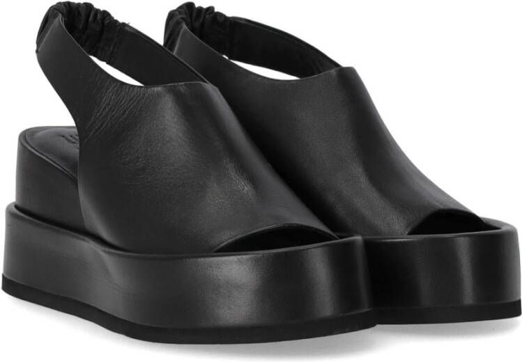 Strategia Zwarte sleehak sandaal met enkelband Black Dames