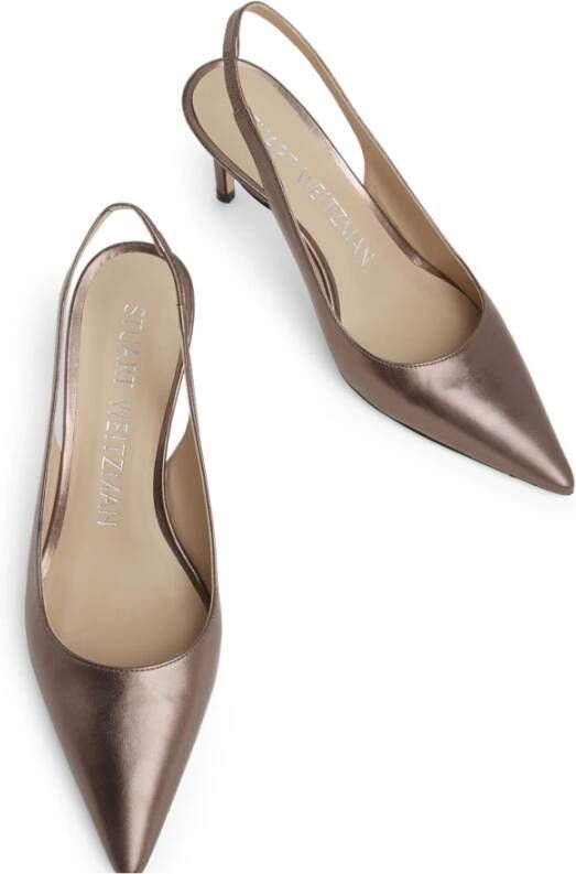 Stuart Weitzman 75mm Metallic Slingback Pump