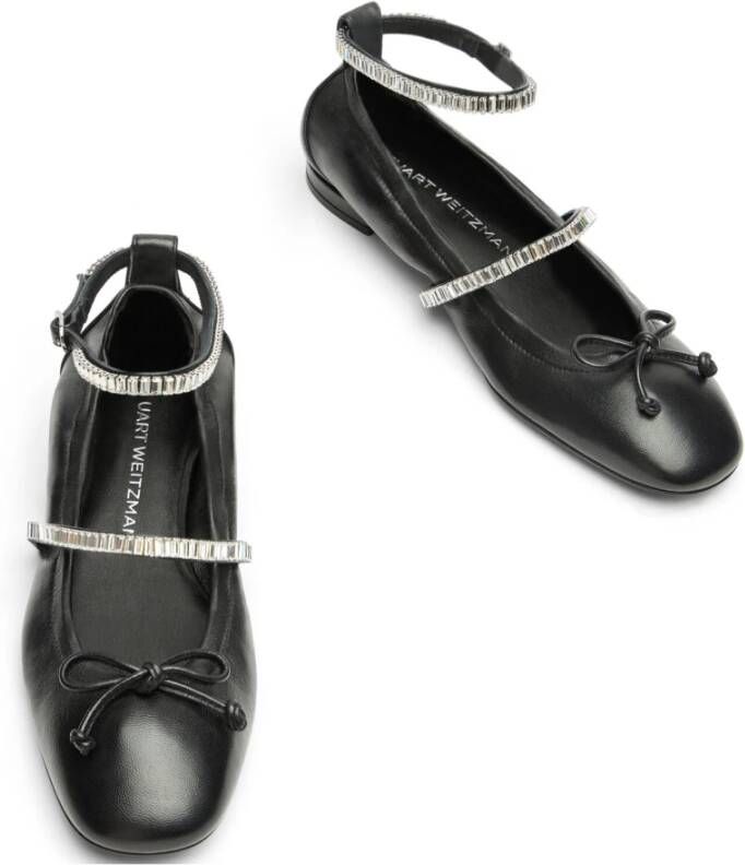 Stuart Weitzman Ballerina`s met kristallen