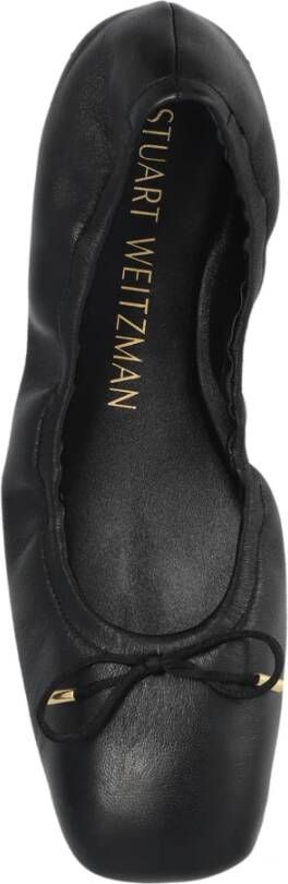 Stuart Weitzman Bardot leren ballet flats Black Dames