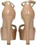 Stuart Weitzman Bruin Leren Plateau Sandalen Beige Dames - Thumbnail 10