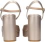 Stuart Weitz Beige Leren Plateau Sandalen Metallic Effect - Thumbnail 4