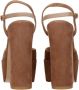 Stuart Weitz Beige Leren Sandaal Hoge Hak - Thumbnail 2