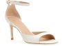 Stuart Weitzman Bianco Leren Sandalen Dunne Hak Beige Dames - Thumbnail 2