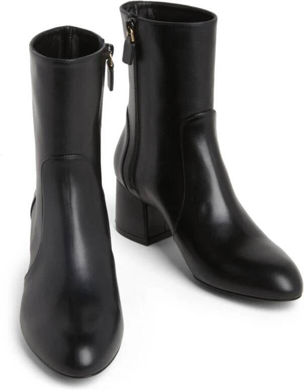 Stuart Weitzman Flareblock Zip Bootie Hak Enkellaarzen White Dames - Foto 14