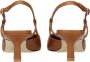 Stuart Weitz Bruin Leren Middelhak Pumps - Thumbnail 2