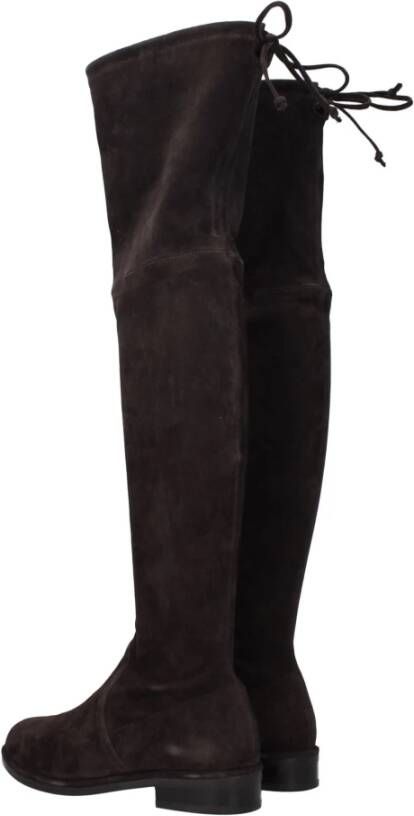 Stuart Weitzman Bruin Leren Platte Laarzen