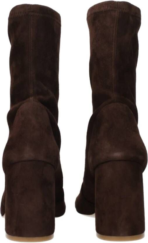Stuart Weitzman Bruine leren enkellaarzen