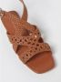 Stuart Weitz Bruine leren platte sandalen - Thumbnail 2