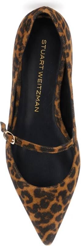 Stuart Weitzman Bruine Mary Jane Platte Schoenen