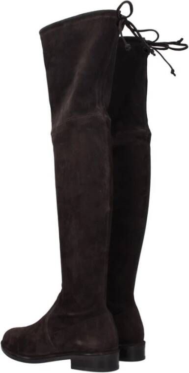 Stuart Weitzman Bruine Suède Casual Ronde Neus Laarzen