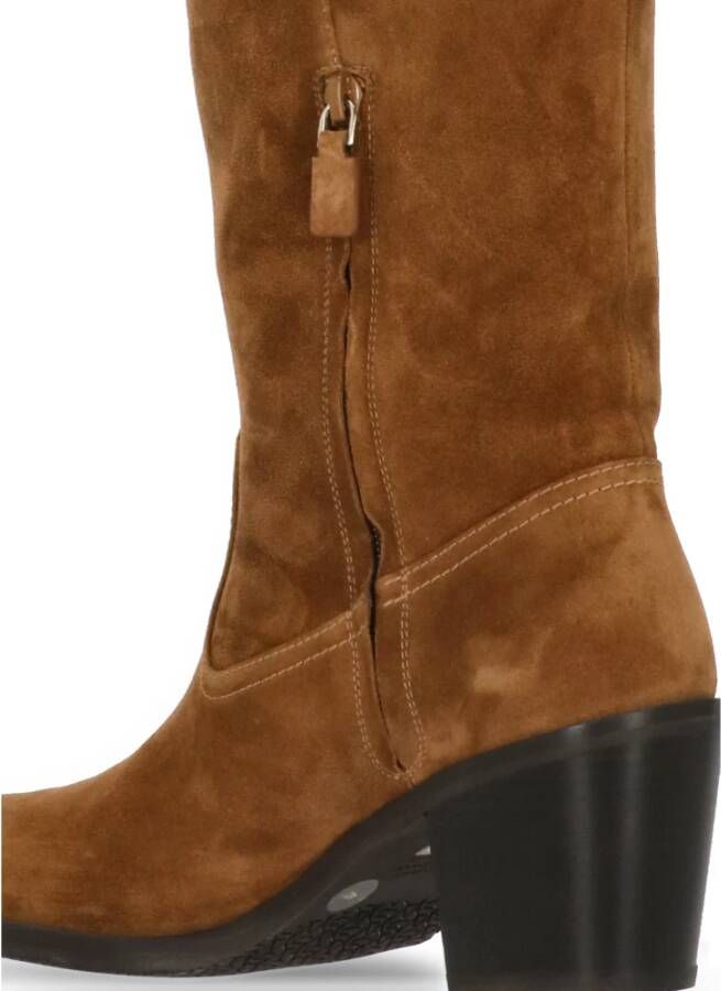 Stuart Weitzman Bruine Suède Leren Laarzen Pijl Teen