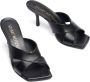 Stuart Weitzman Carmen 75 Slide Moderne vierkante neus slide Black Dames - Thumbnail 4