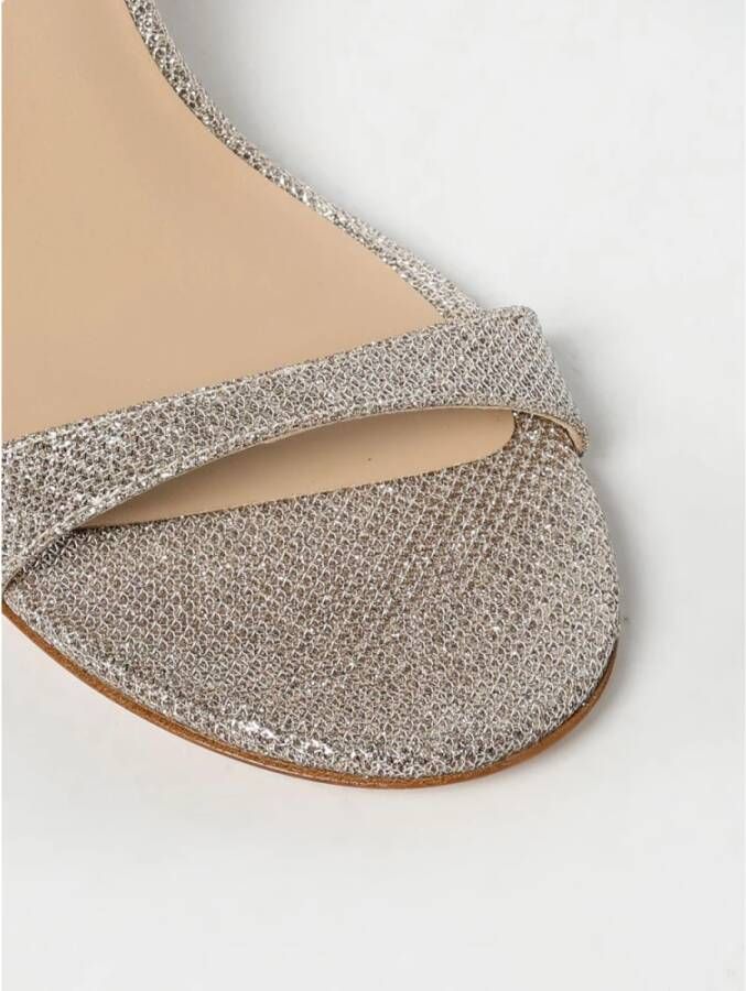 Stuart Weitzman Champagne Glitter Sandalen