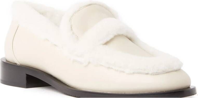 Stuart Weitzman Comfortabele Shearling Loafers Beige Dames