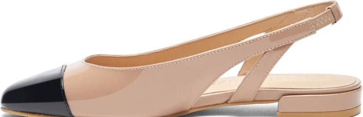 Stuart Weitzman Contrast Teenkap Slingback Platte Pink Dames