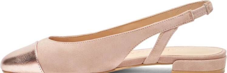 Stuart Weitzman Contrast Teenkap Slingback Platte Pink Dames