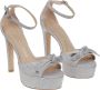 Stuart Weitz Crystal DiscoPlatform Mega Bow Sandalen - Thumbnail 2