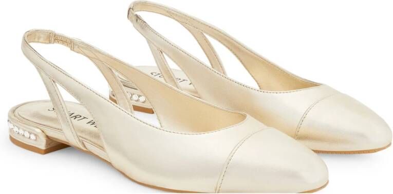 Stuart Weitzman Crystal Slingback Ballet Flat Yellow Dames