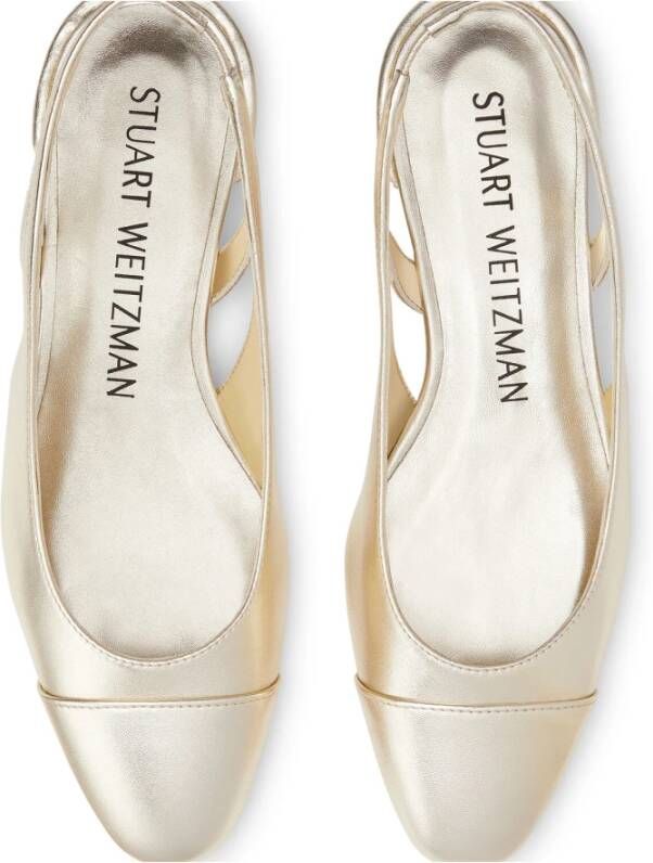 Stuart Weitzman Kristal Slingback Ballet Flat Yellow Dames