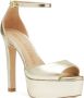 Stuart Weitzman Disco Platform Sandalen Beige Dames - Thumbnail 3