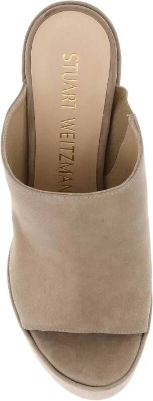 Stuart Weitzman Duif grijze suede skyhi 145 muilezels Grijs Dames