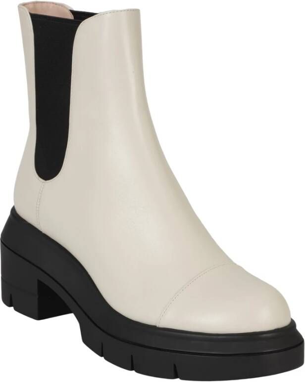 Stuart Weitzman Elegante Enkellaarzen voor Vrouwen White Dames