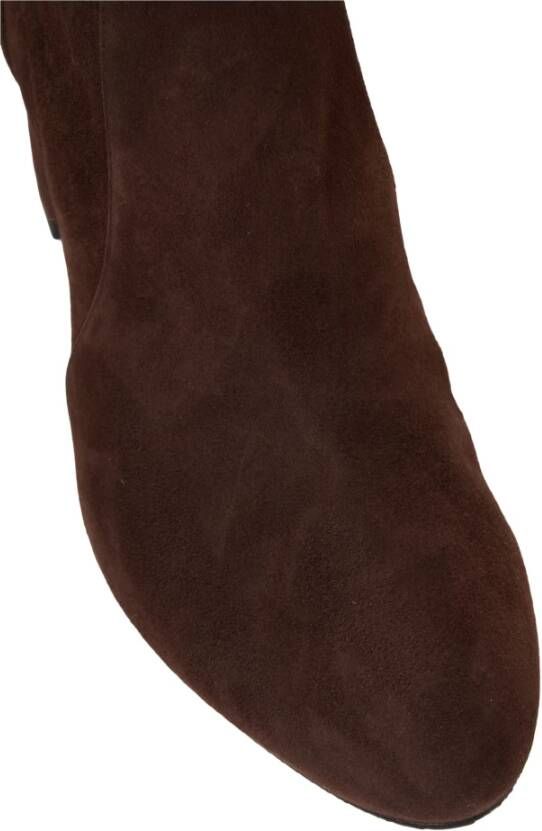 Stuart Weitzman Elegante Marrone Enkellaarzen