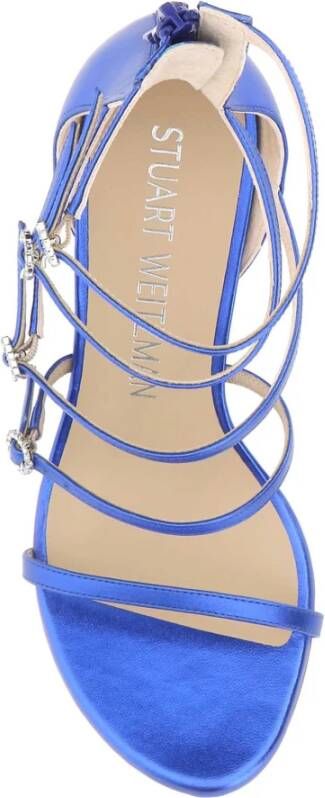 Stuart Weitzman Elektrisch blauw lederen schemering sandalen Blauw Dames