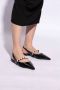 Stuart Weitzman Zwarte Slingback Parel Detail Platte Schoenen Black Dames - Thumbnail 16