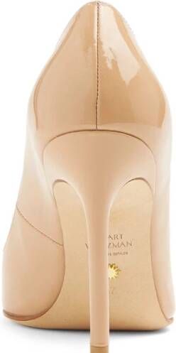 Stuart Weitzman Extravagante Puntige Pomp Beige Dames