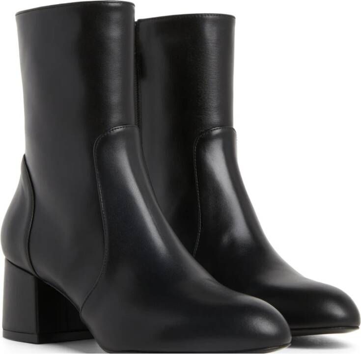 Stuart Weitzman Flareblock Zip Bootie Hak Enkellaarzen White Dames