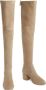 Stuart Weitzman Flareland Over-de-Knie Laars Beige Dames - Thumbnail 4