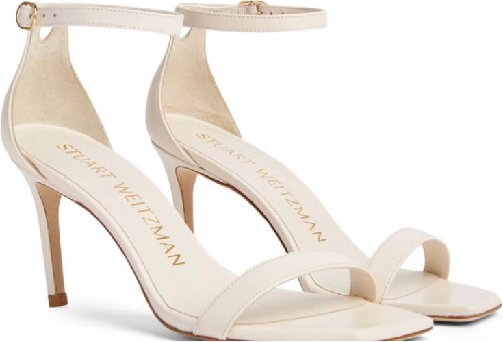 Stuart Weitzman Flat Sandals Beige Dames