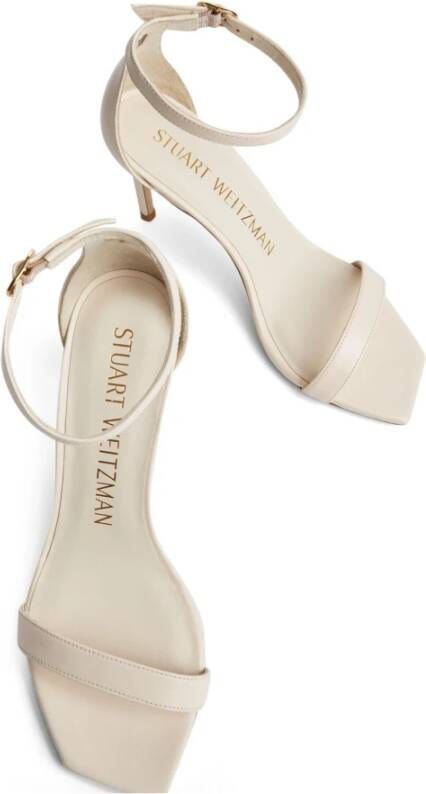 Stuart Weitzman Flat Sandals Beige Dames