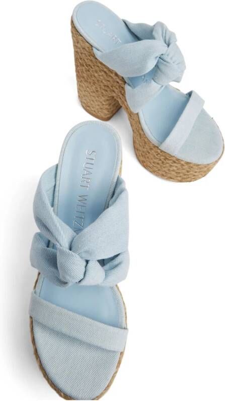 Stuart Weitzman Flat Sandals Blauw Dames