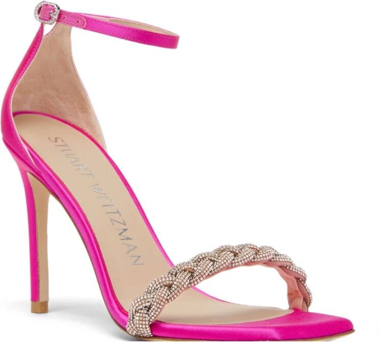 Stuart Weitzman Flat Sandals Roze Dames