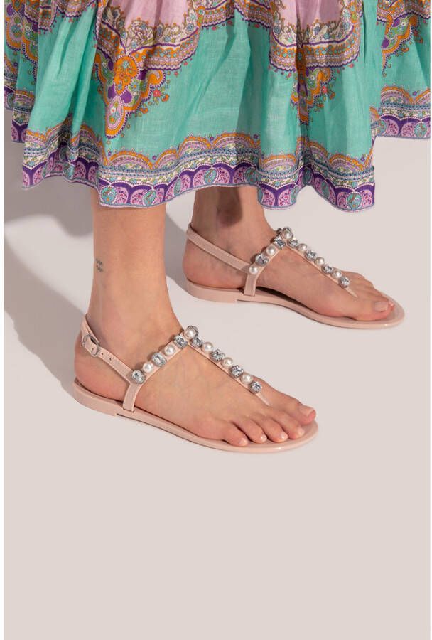 Stuart Weitzman Platte sandalen Roze Dames