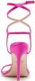 Stuart Weitzman Fuchsia satijn lamelynude 100 sandalen Roze Dames - Thumbnail 2