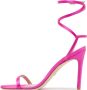 Stuart Weitzman Fuchsia satijn lamelynude 100 sandalen Roze Dames - Thumbnail 3