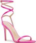 Stuart Weitzman Fuchsia satijn lamelynude 100 sandalen Roze Dames - Thumbnail 4