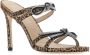 Stuart Weitzman Gedrukte kalfshaar strik muilen Brown Dames - Thumbnail 2
