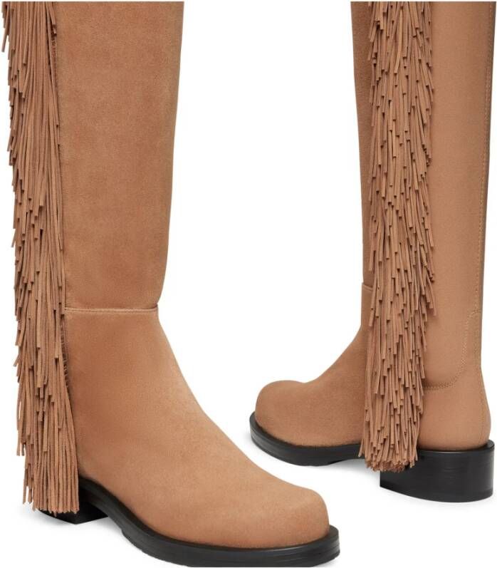 Stuart Weitzman Gedurfde Kristalfranjestart Brown Dames