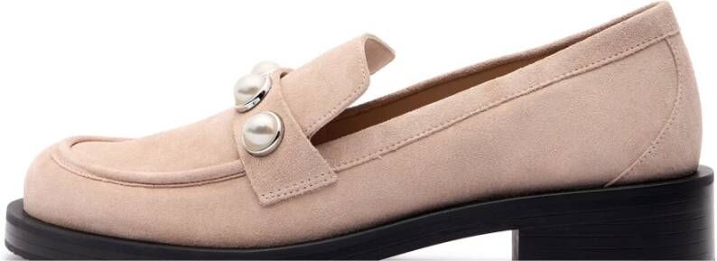 Stuart Weitzman Gedurfde Parel Loafer Beige Dames