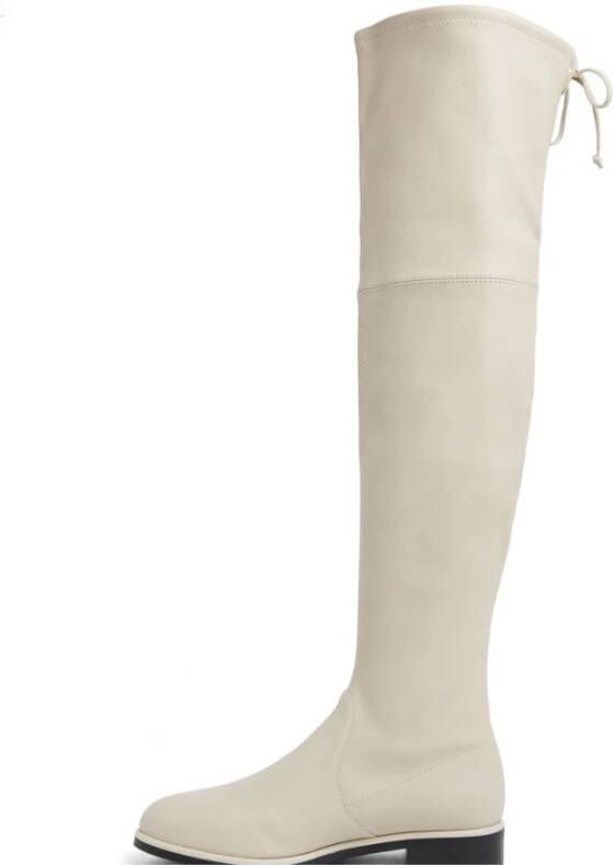 Stuart Weitzman Gedurfde Stretch Over-de-Knie Laars Beige Dames