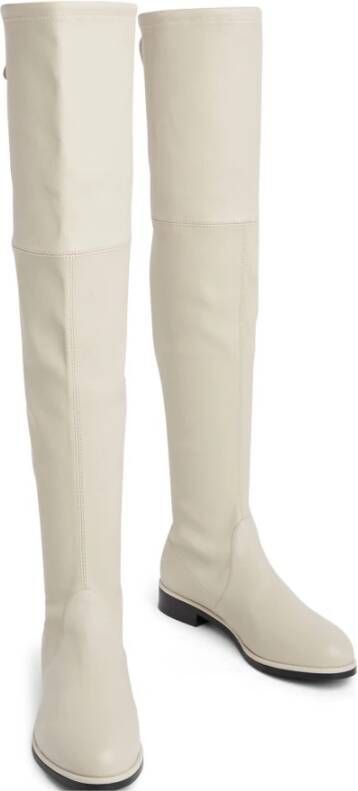 Stuart Weitzman Gedurfde Stretch Over-de-Knie Laars Beige Dames